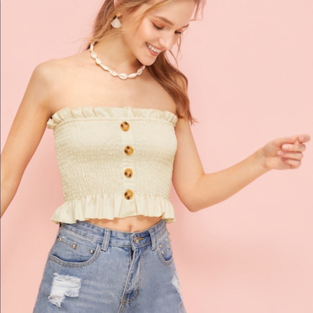 Buttoned tube top